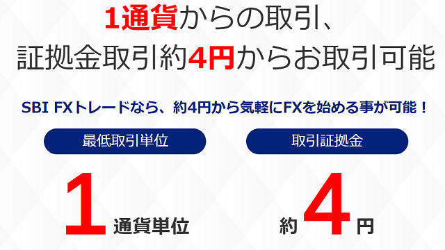 証拠金はわずか4円ほどで取引できる